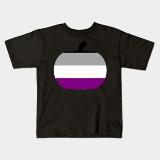 Halloween Pumpkin LGBT Flag Asexual Ace Kids T-Shirt